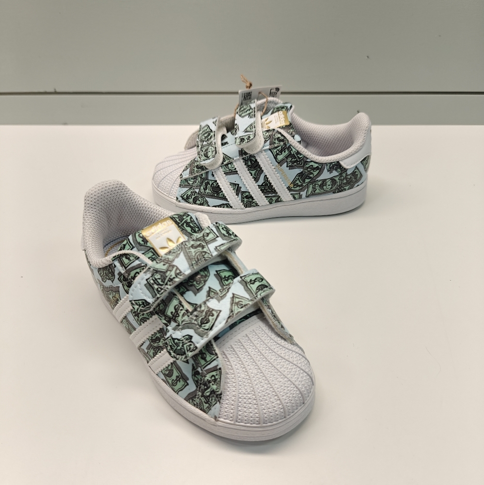 9.5K Adidas Superstar Jeremy Scott Money Kids Toddler Slip-On Sneakers size 9.5